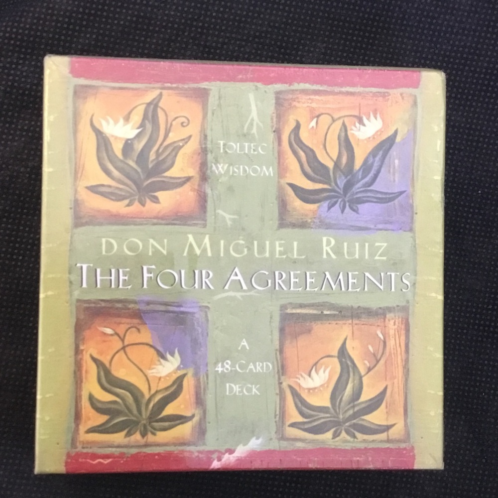 Don Miguel Ruiz The Four Agreements Art Card Deck - Green & Multicolor
